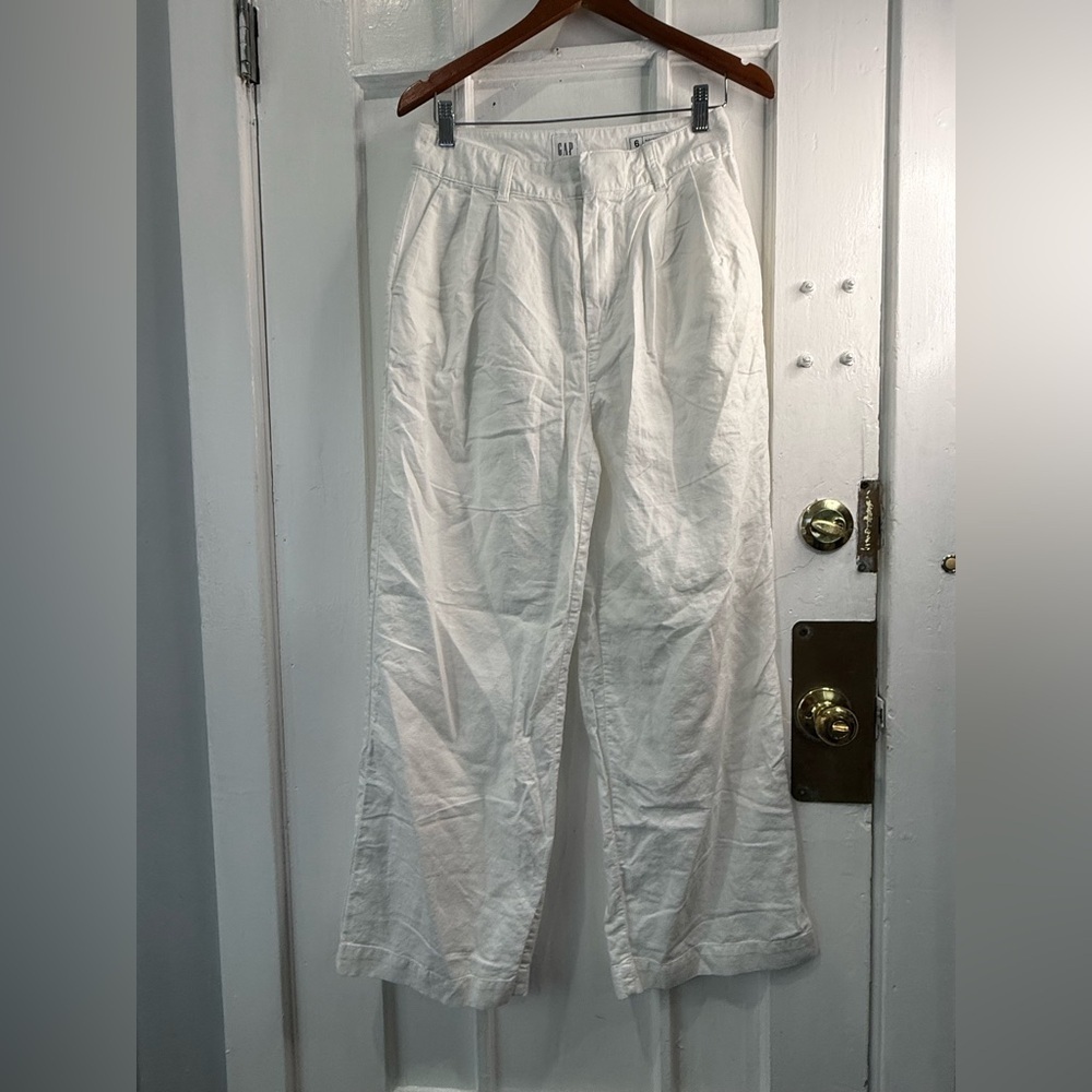 GAP Linen Classic Cream Trousers
